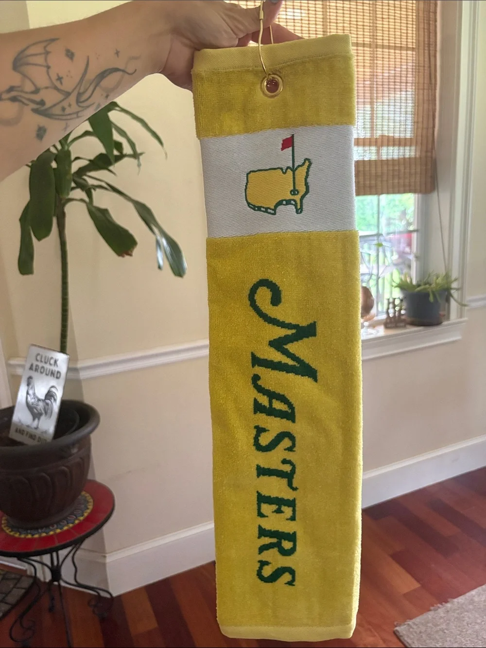 Masters Yellow and Green Golf Logo Hand Towel